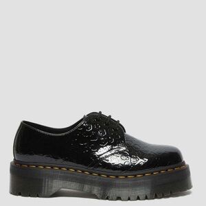 Dr Martens 1461 QUAD LEOPARD EMBOSS PATENT PLATFORM SHOES Women’s Size 8